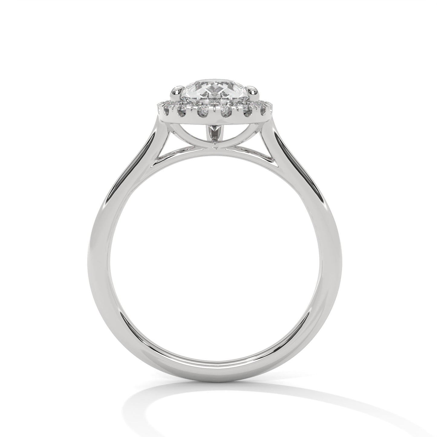 Pear Halo Engagement Ring DM-033