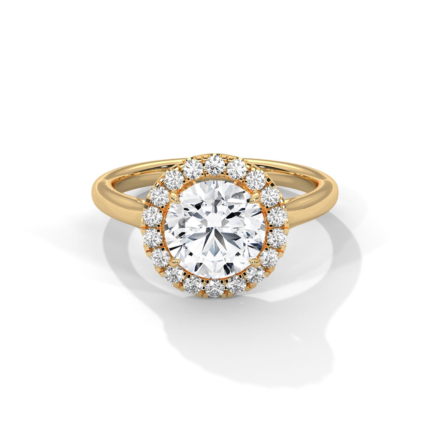 Round Halo Engagement Ring DM-035
