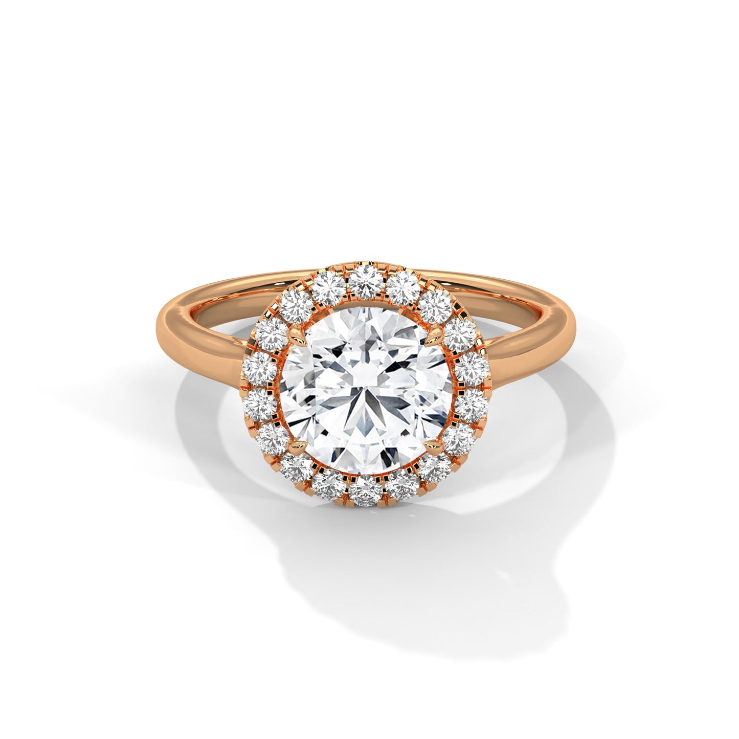 Round Halo Engagement Ring DM-035