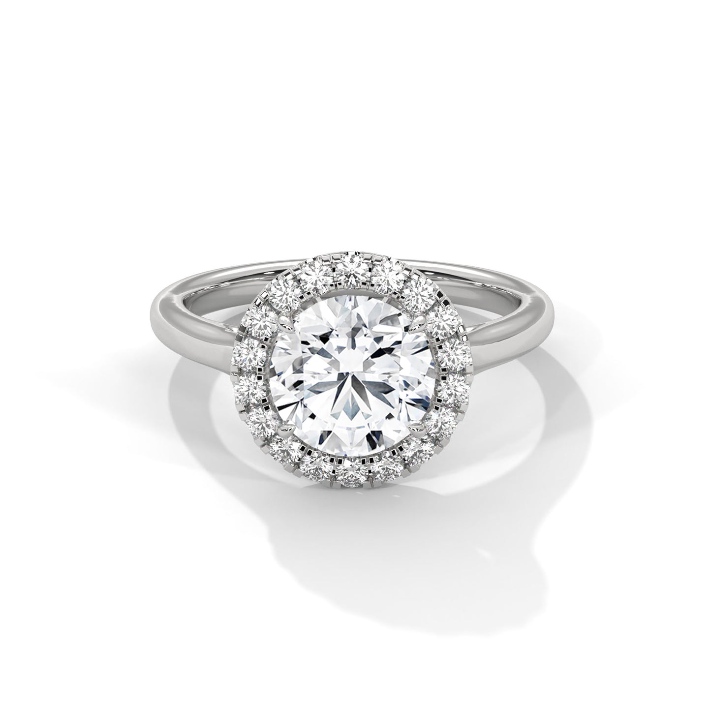 Round Halo Engagement Ring DM-035