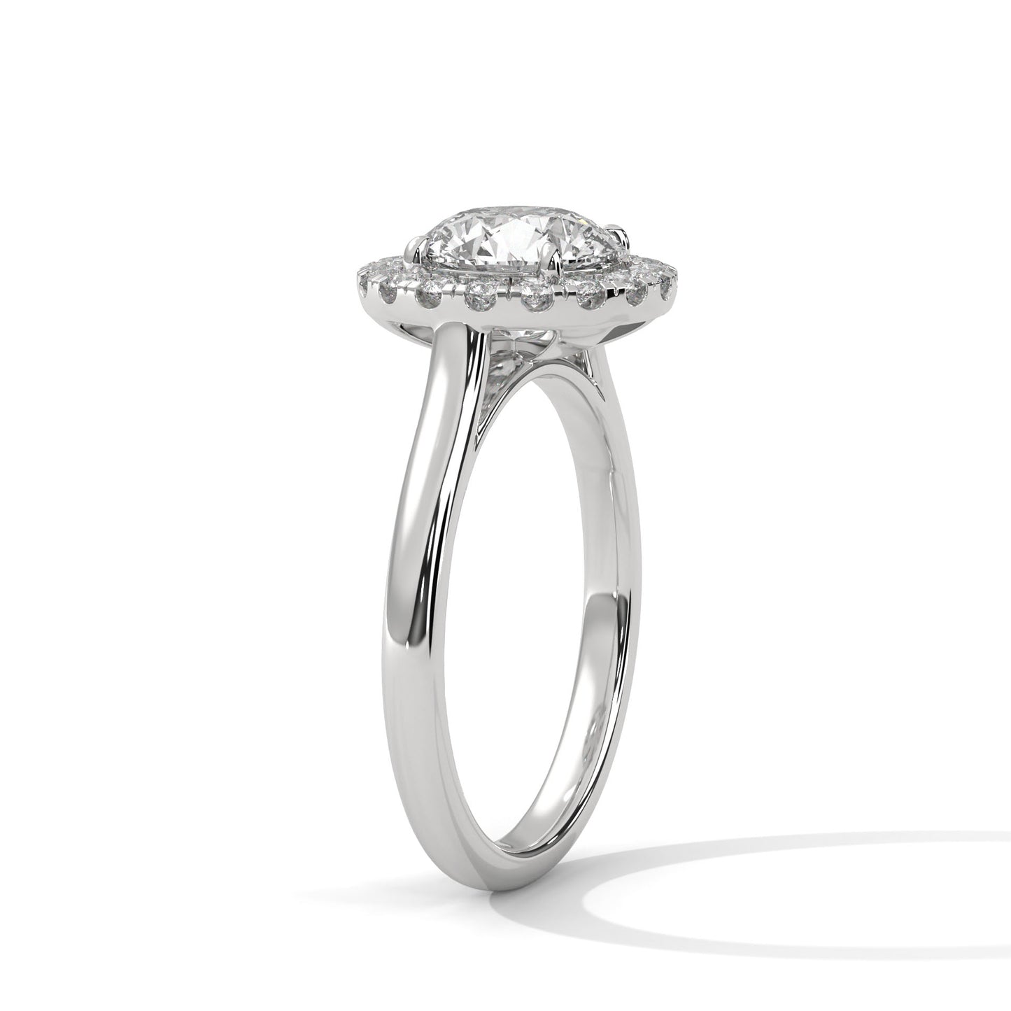 Round Halo Engagement Ring DM-035