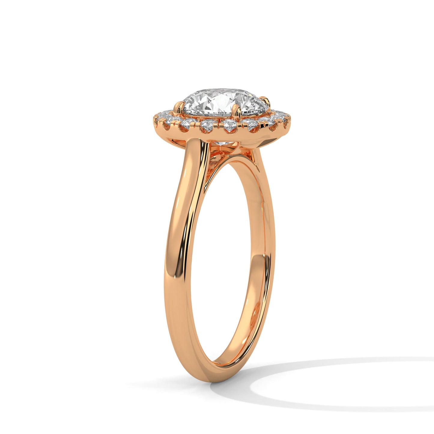 Round Halo Engagement Ring DM-035