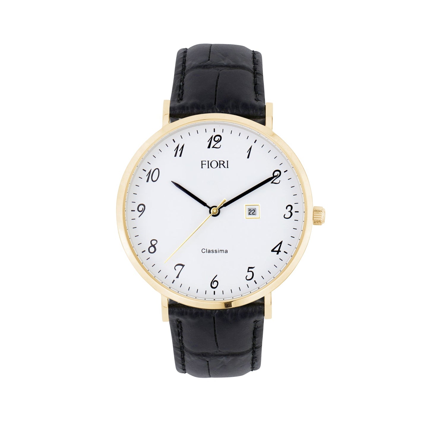 Montre homme Fiori 3698 - Montre bicolore noire et acier