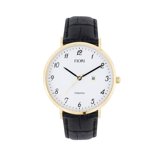 Montre homme Fiori 3698 - Montre bicolore noire et acier