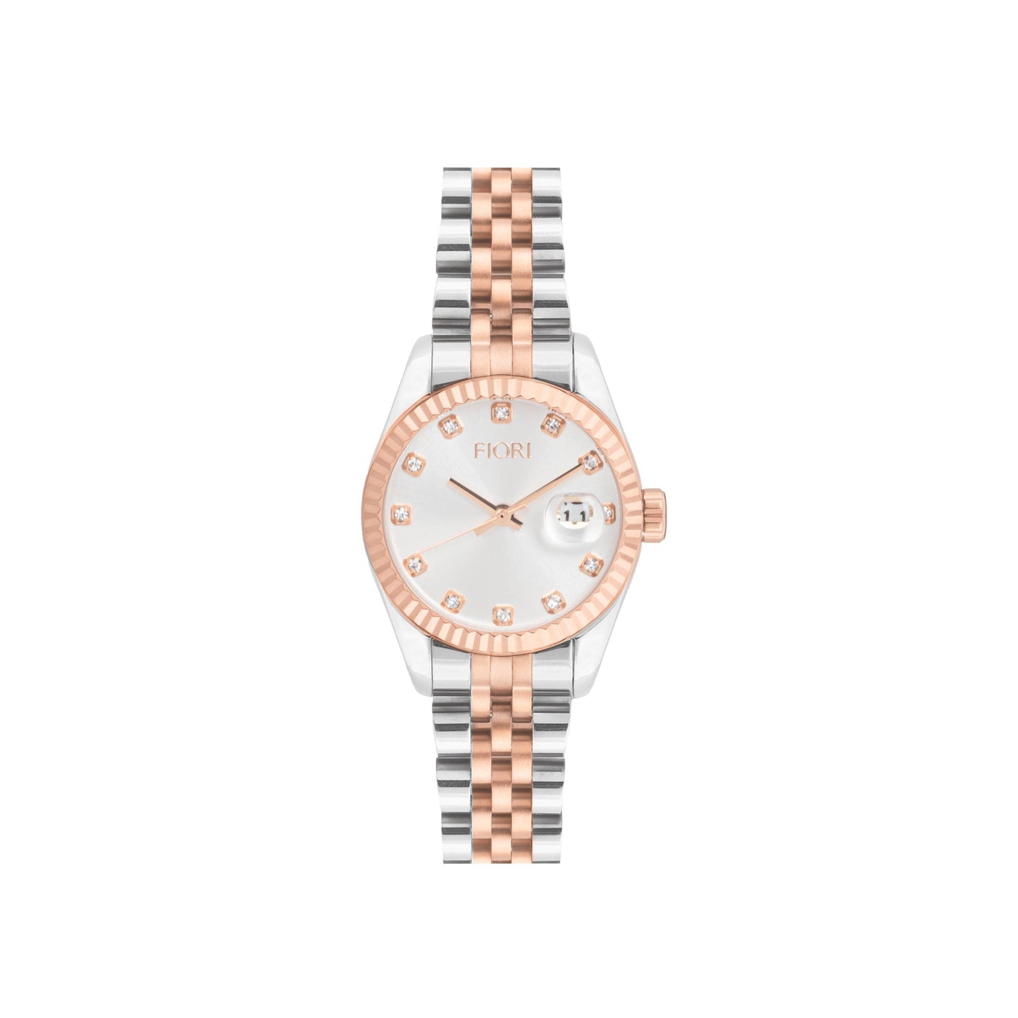 Fiori 3938 Women's Watch - Mother-of-Pearl Dial Two-Tone Rose Gold
