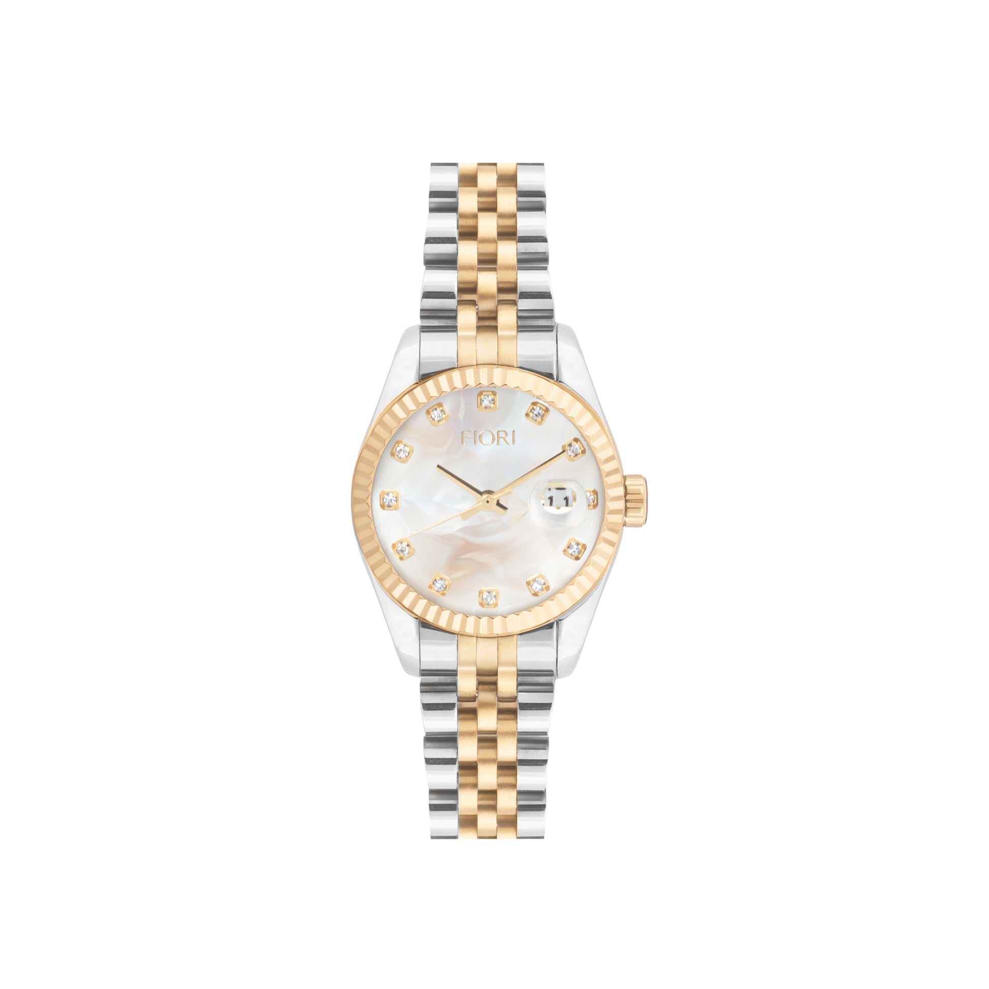 Fiori 3939 Women's Watch - Mother-of-Pearl Dial Two-Tone Gold