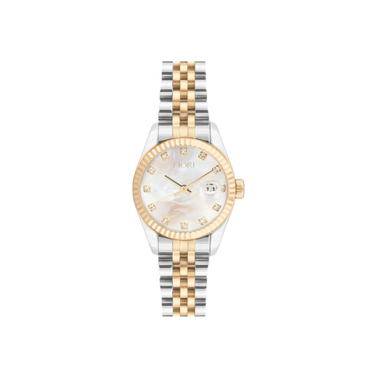 Fiori 3939 Women's Watch - Mother-of-Pearl Dial Two-Tone Gold