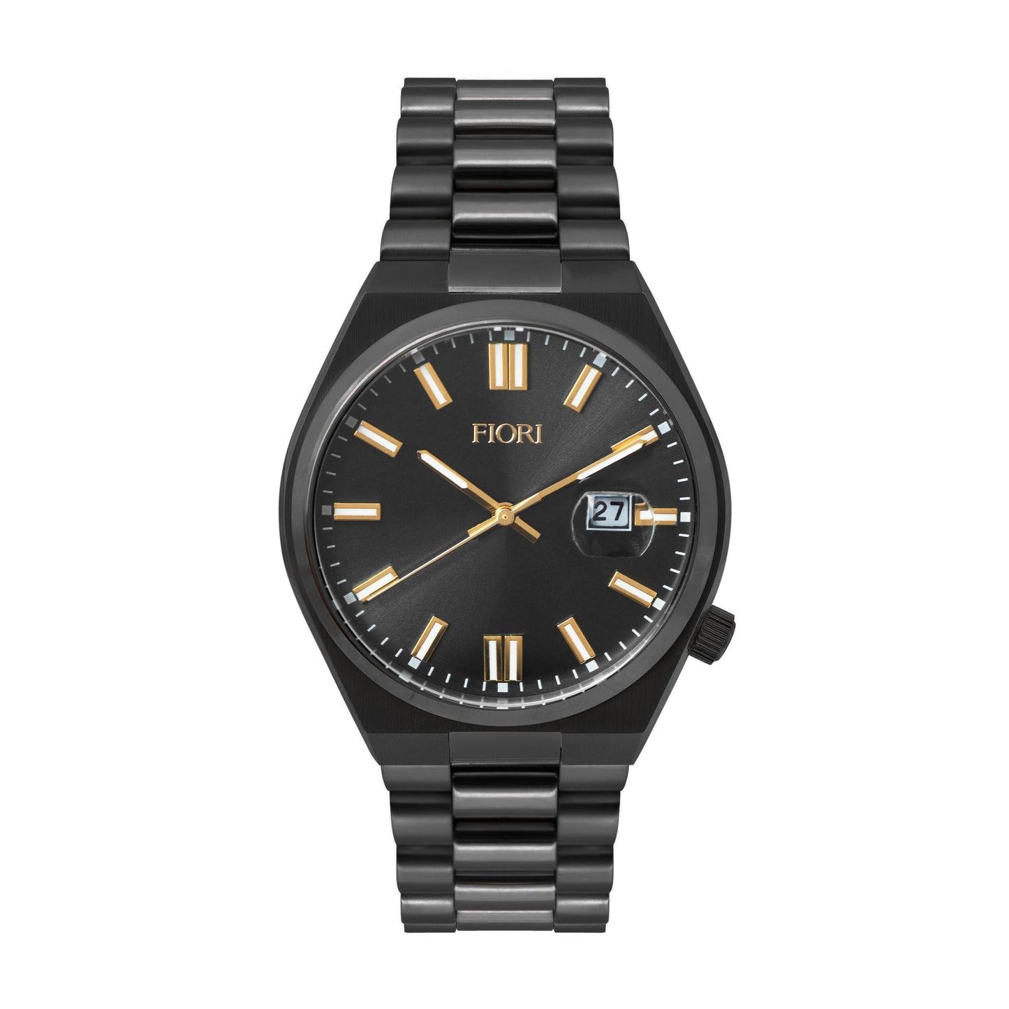 Fiori 3957 Screw Crown Watch - Grey Dial with Gold Accents