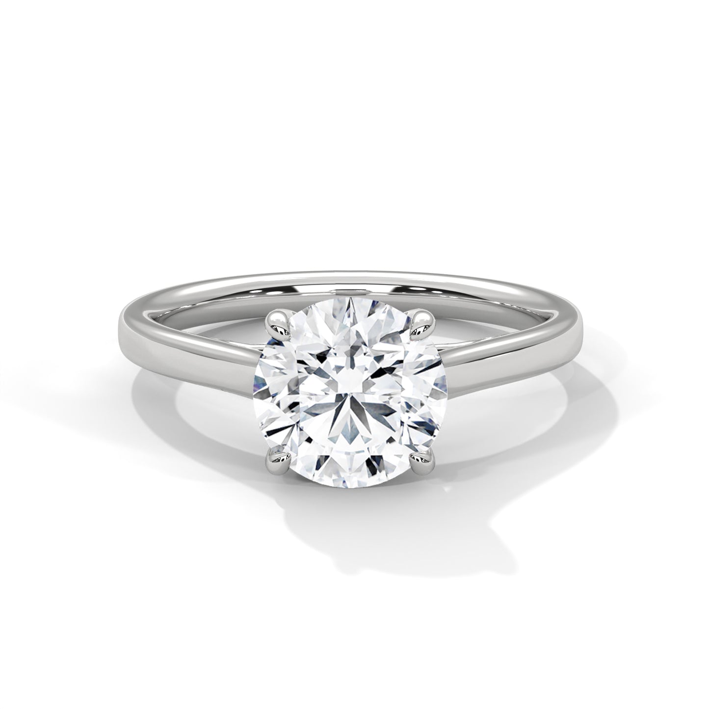Classic Four-Prong Round Solitaire Engagement Ring DM-028