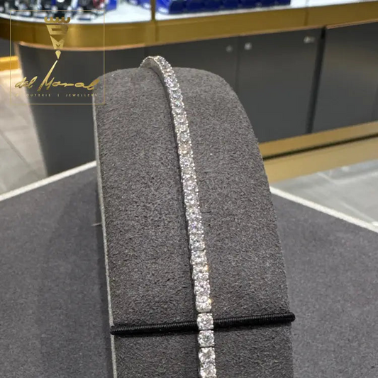 3mm Moissanite Tennis Bracelet 8 Inch - .925 Sterling Silver