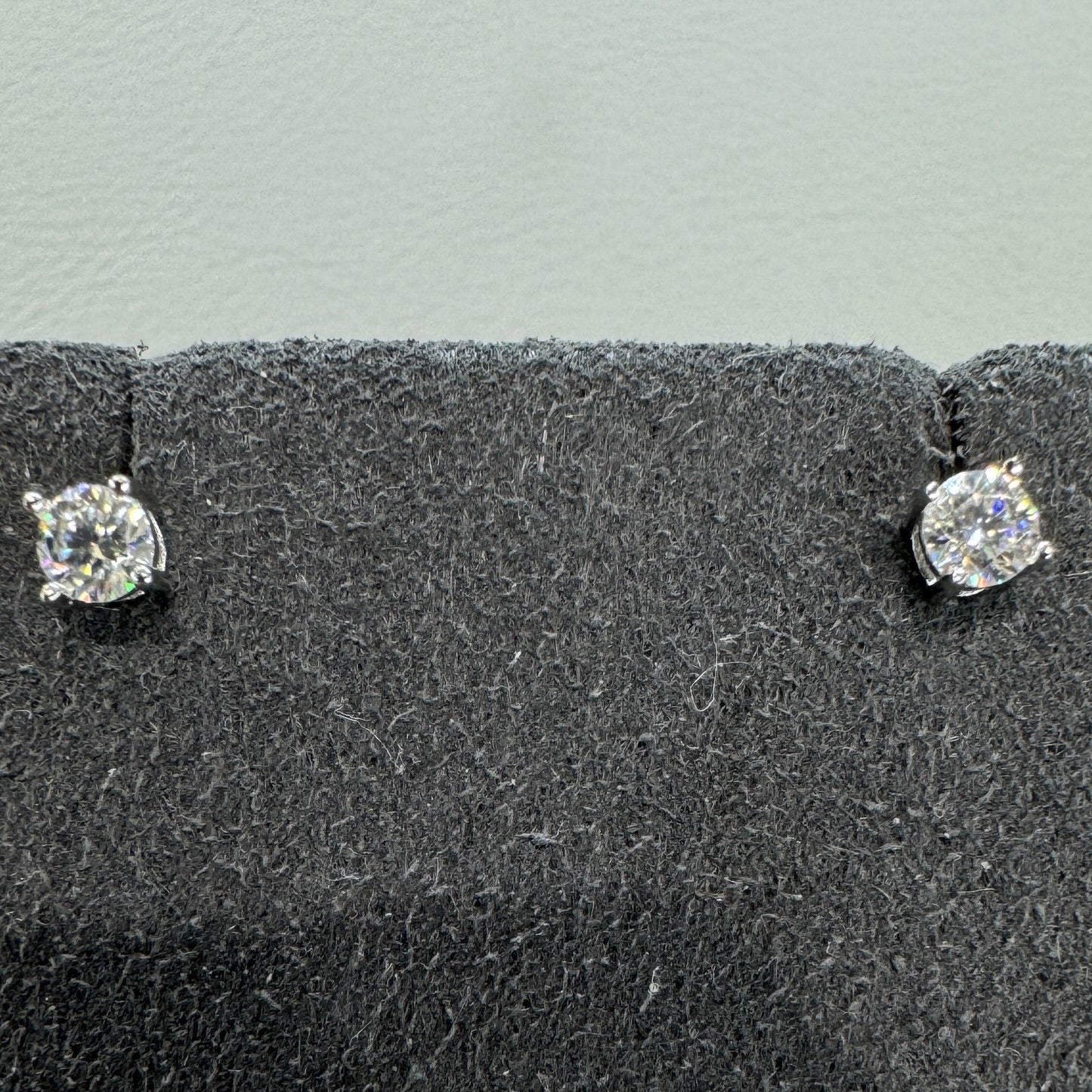 3mm moissanite stud earrings sterling silver rhodium plated brilliant sparkle delicate minimalist elegance

