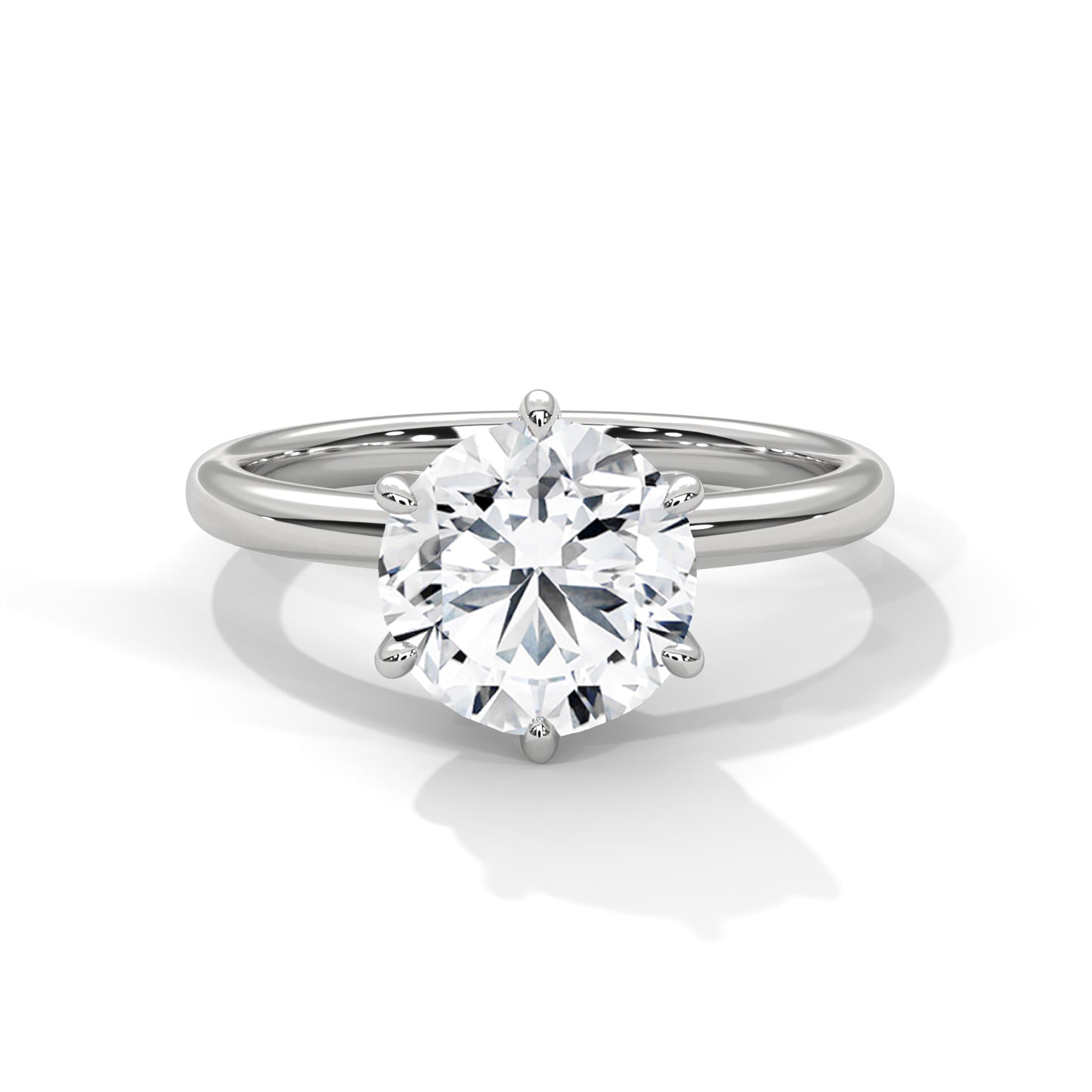 Six-Prong Round Solitaire Engagement Ring DM-042