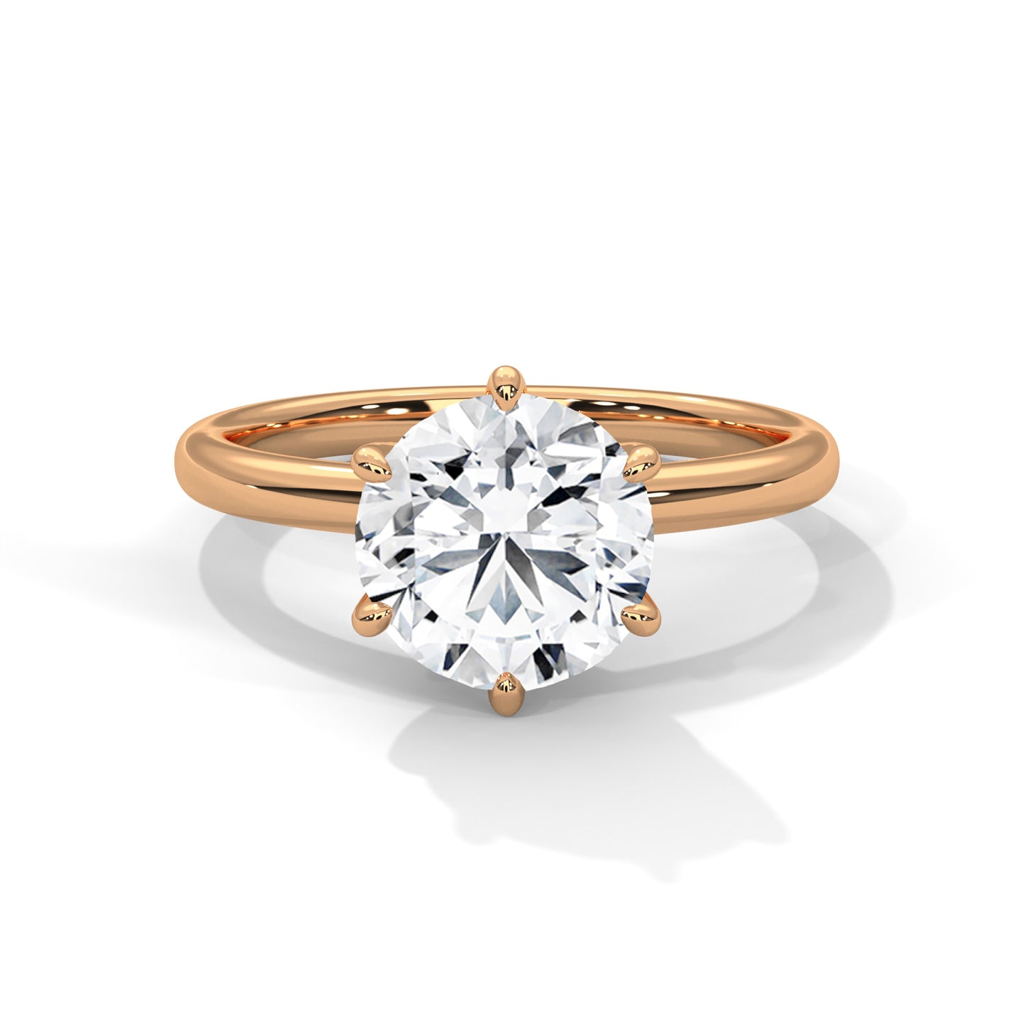 Six-Prong Round Solitaire Engagement Ring DM-042