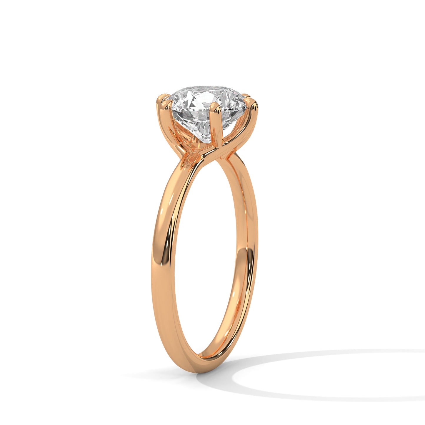 Six-Prong Round Solitaire Engagement Ring DM-042