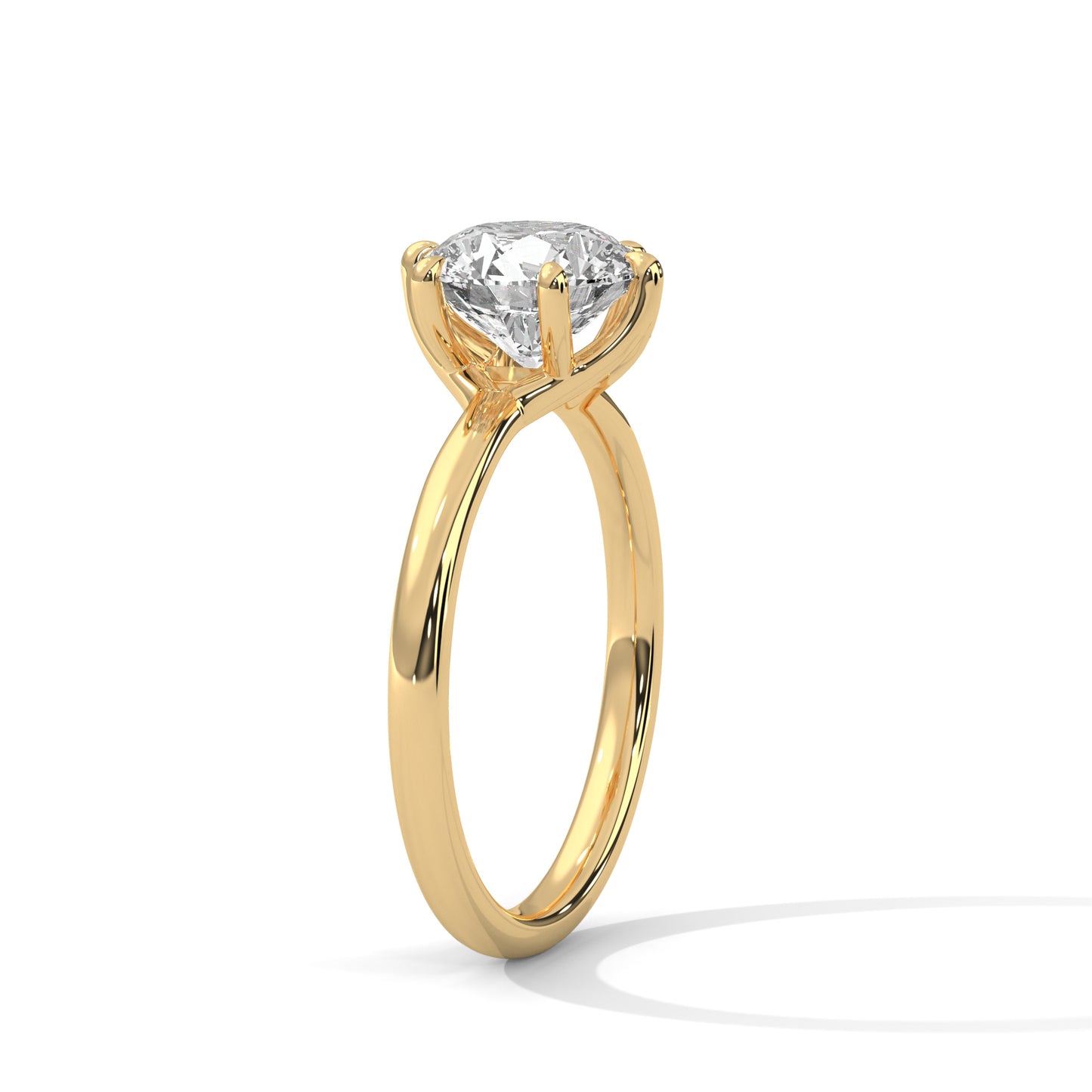 Six-Prong Round Solitaire Engagement Ring DM-042