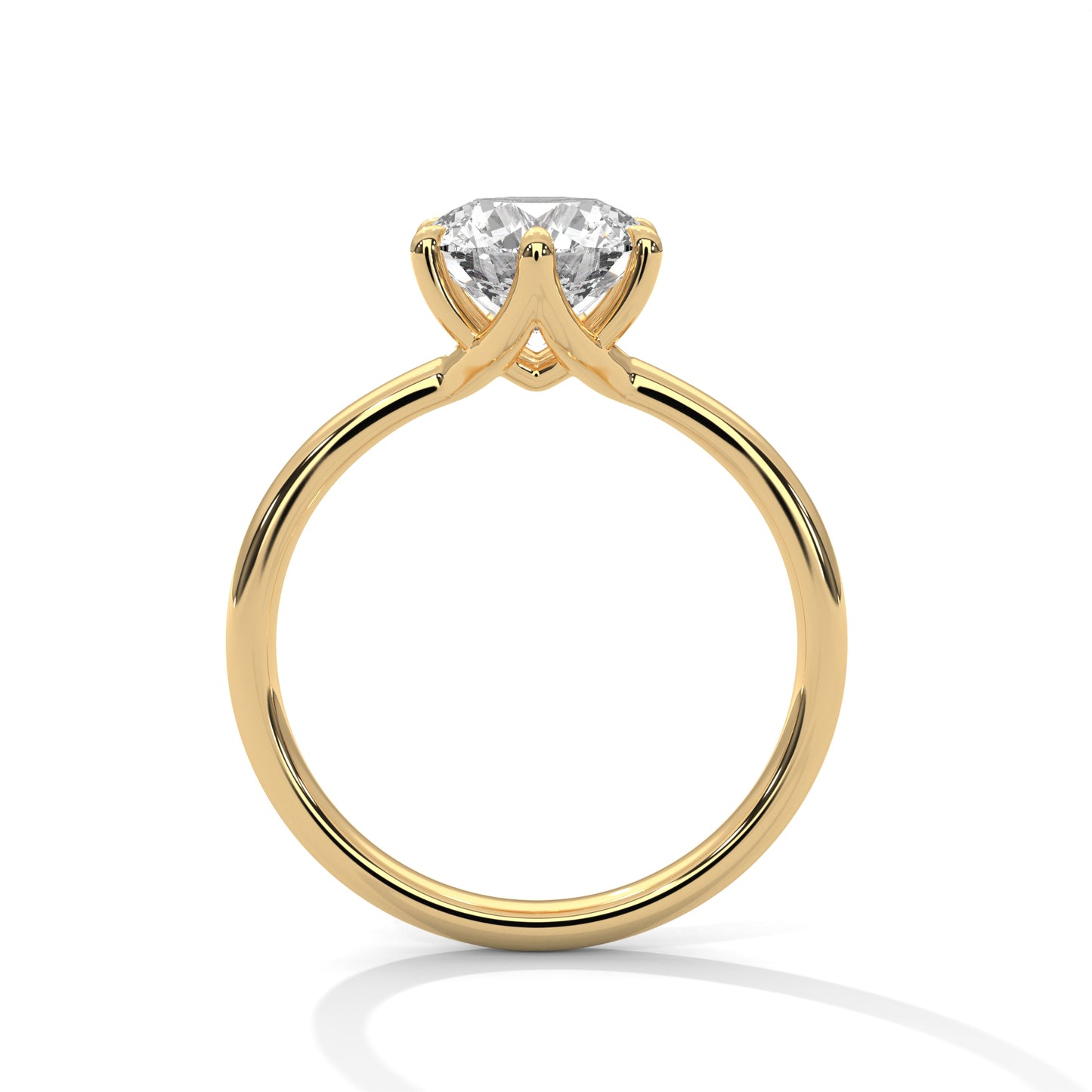 Six-Prong Round Solitaire Engagement Ring DM-042