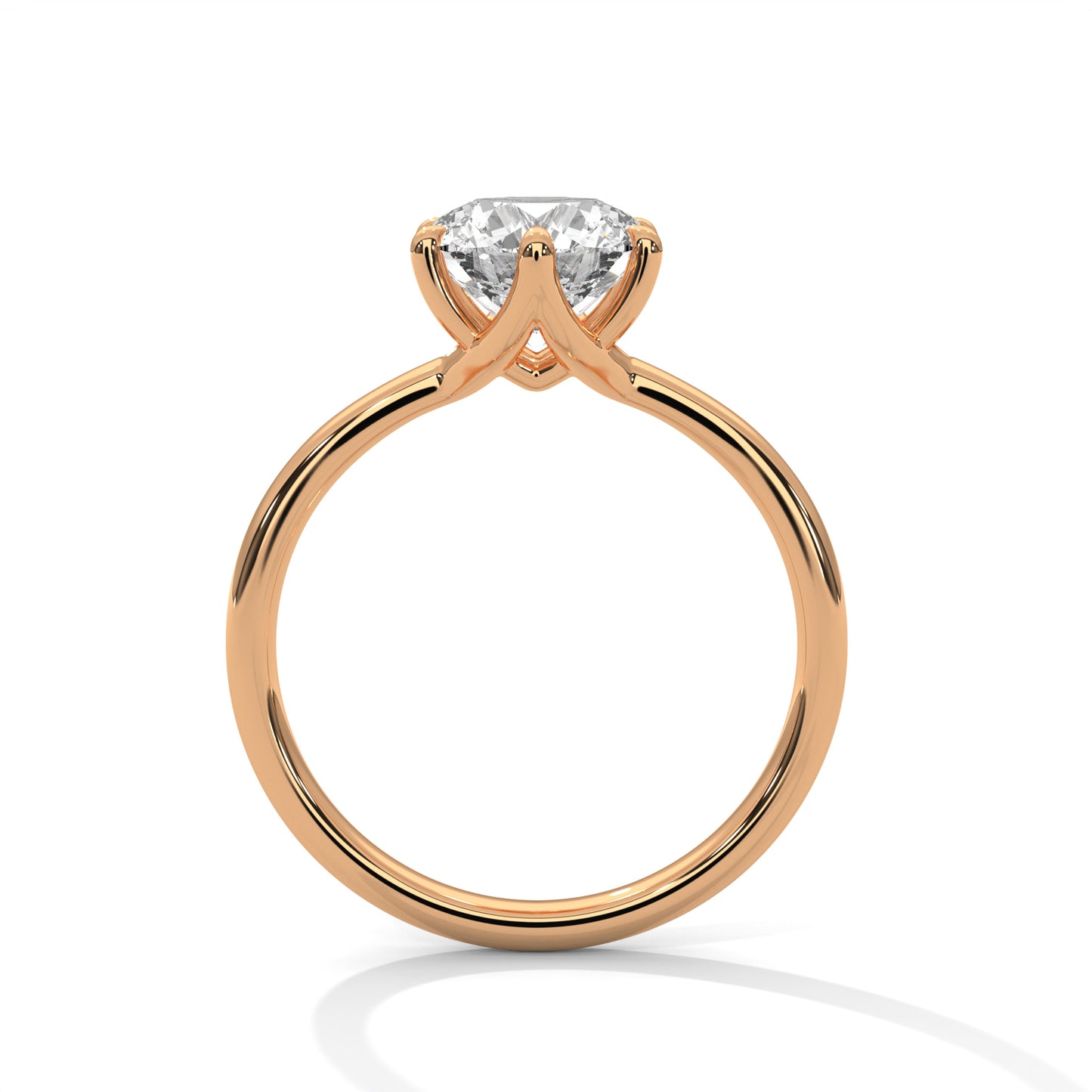 Six-Prong Round Solitaire Engagement Ring DM-042