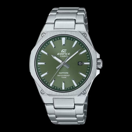Casio Edifice EFR-S108DE-3AVCR Silver & Green Chronograph Watch