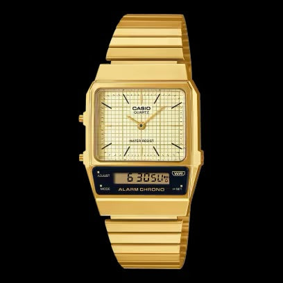 Gold Casio watch AQ-800EG-9ACG