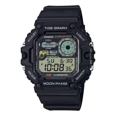 Black Casio watch WS-1700H-1AVCF