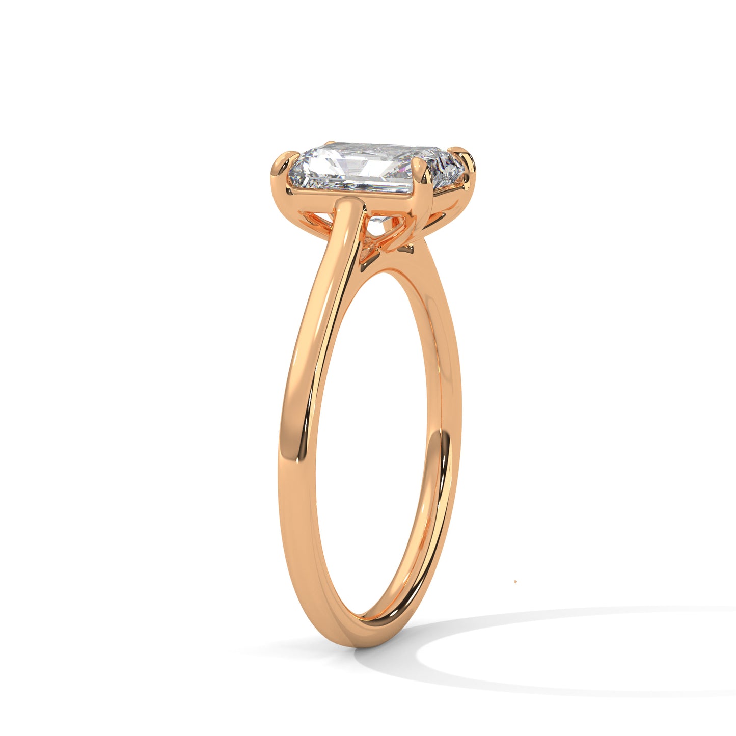 Emerald Cut Solitaire Engagement Ring DM-017