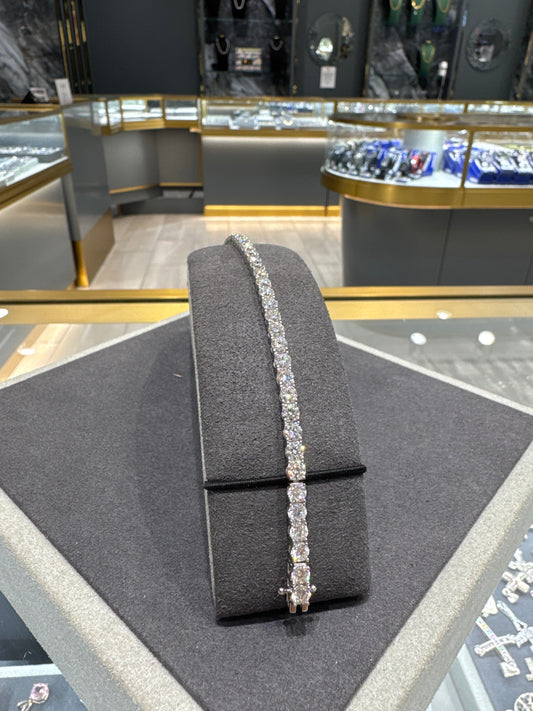 4mm silver tennis bracelet 8 inch length Bracelet