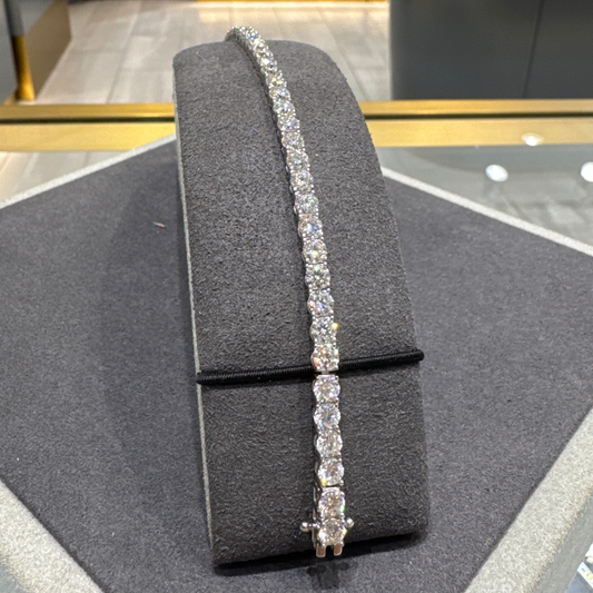 4mm silver tennis bracelet 8 inch length Bracelet