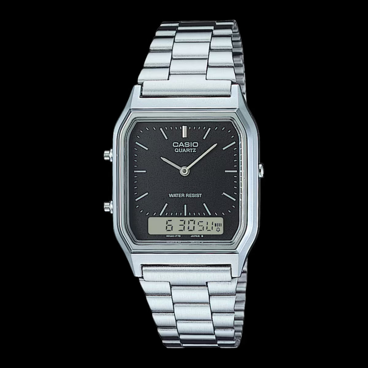 Casio AQ-230A-1DMQCF Silver Stainless Steel Analog-Digital Watch