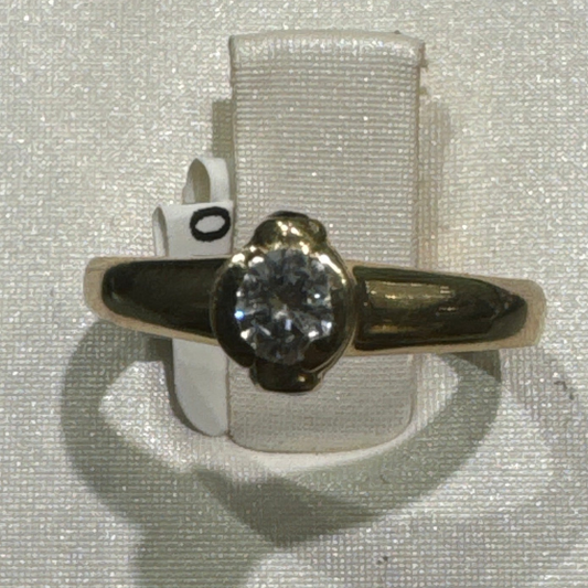 10K Gold Ring.25CT Round Diamond Ring