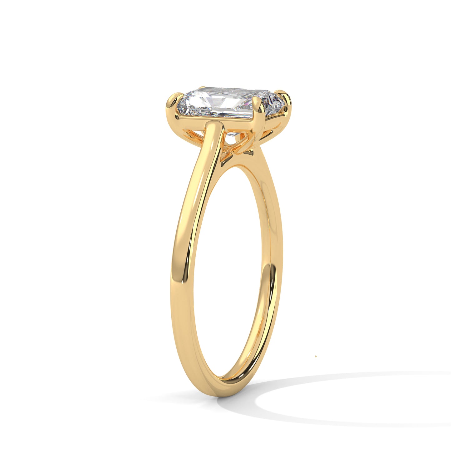 Emerald Cut Solitaire Engagement Ring DM-017