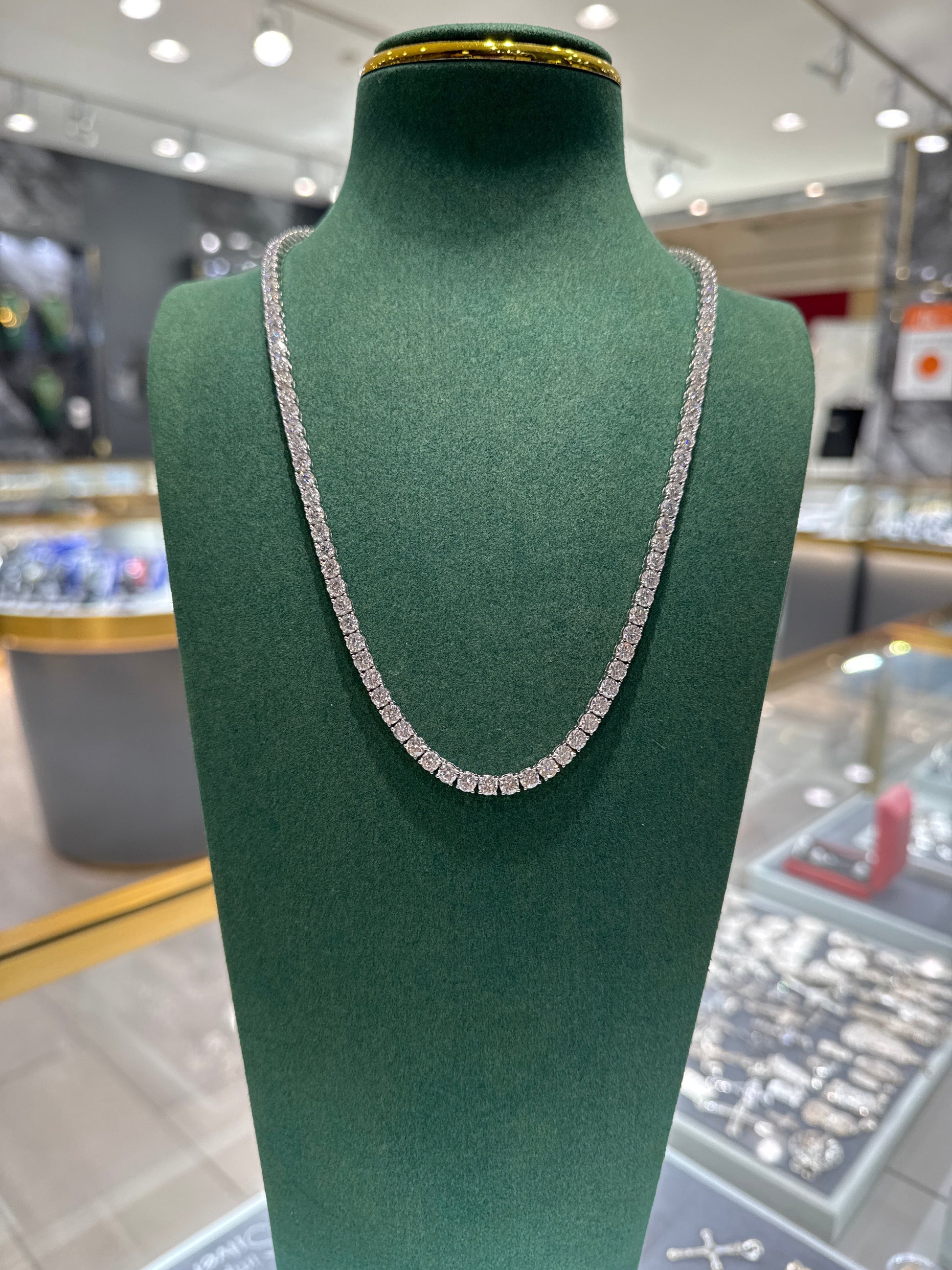 4mm silver tennis chain 20 inch length Chain