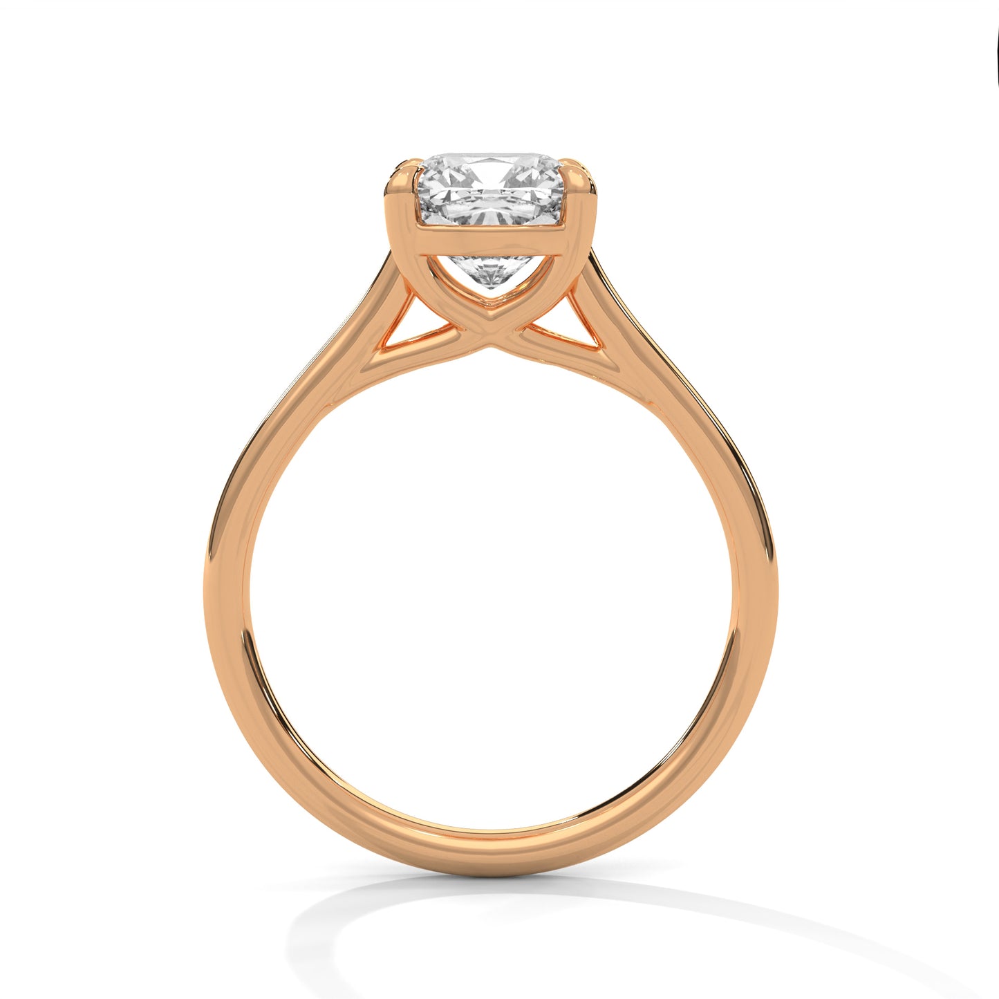 Cushion Solitaire Engagement Ring DM-006