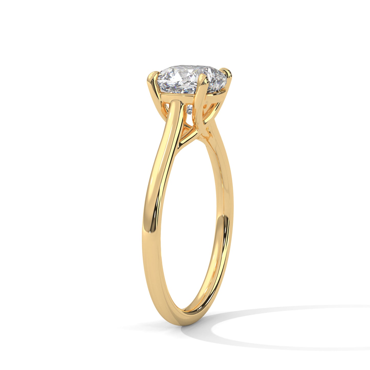 Cushion Solitaire Engagement Ring DM-006