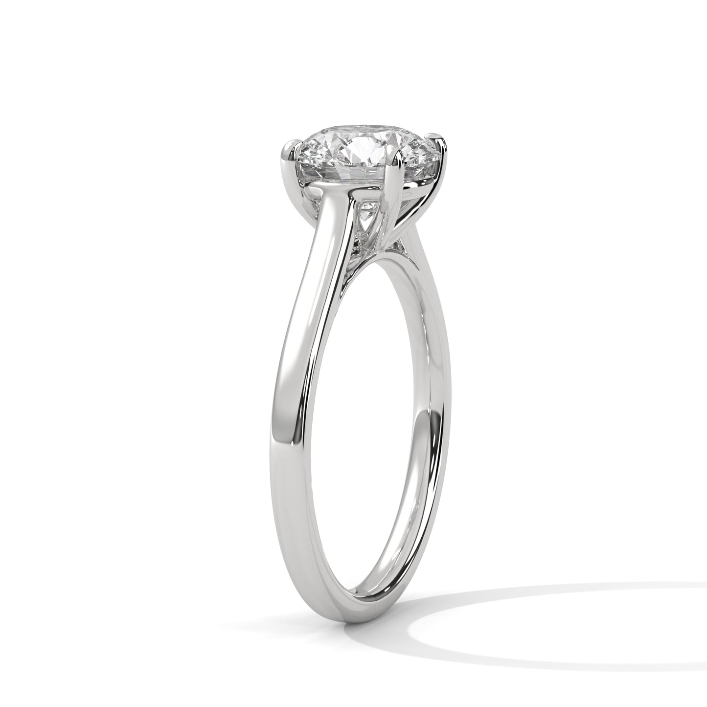 Classic Four-Prong Round Solitaire Engagement Ring DM-028