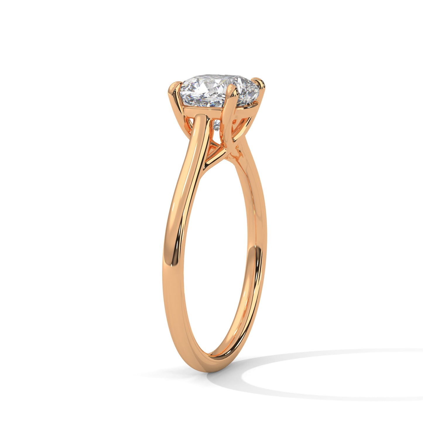 Cushion Solitaire Engagement Ring DM-006