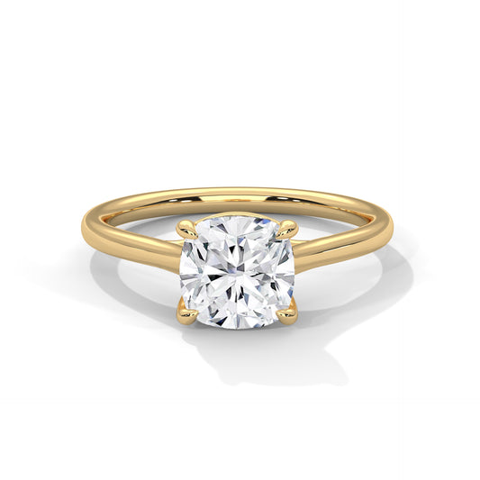 Cushion Solitaire Engagement Ring DM-006