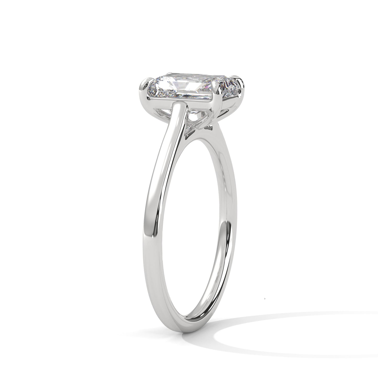 Emerald Cut Solitaire Engagement Ring DM-017
