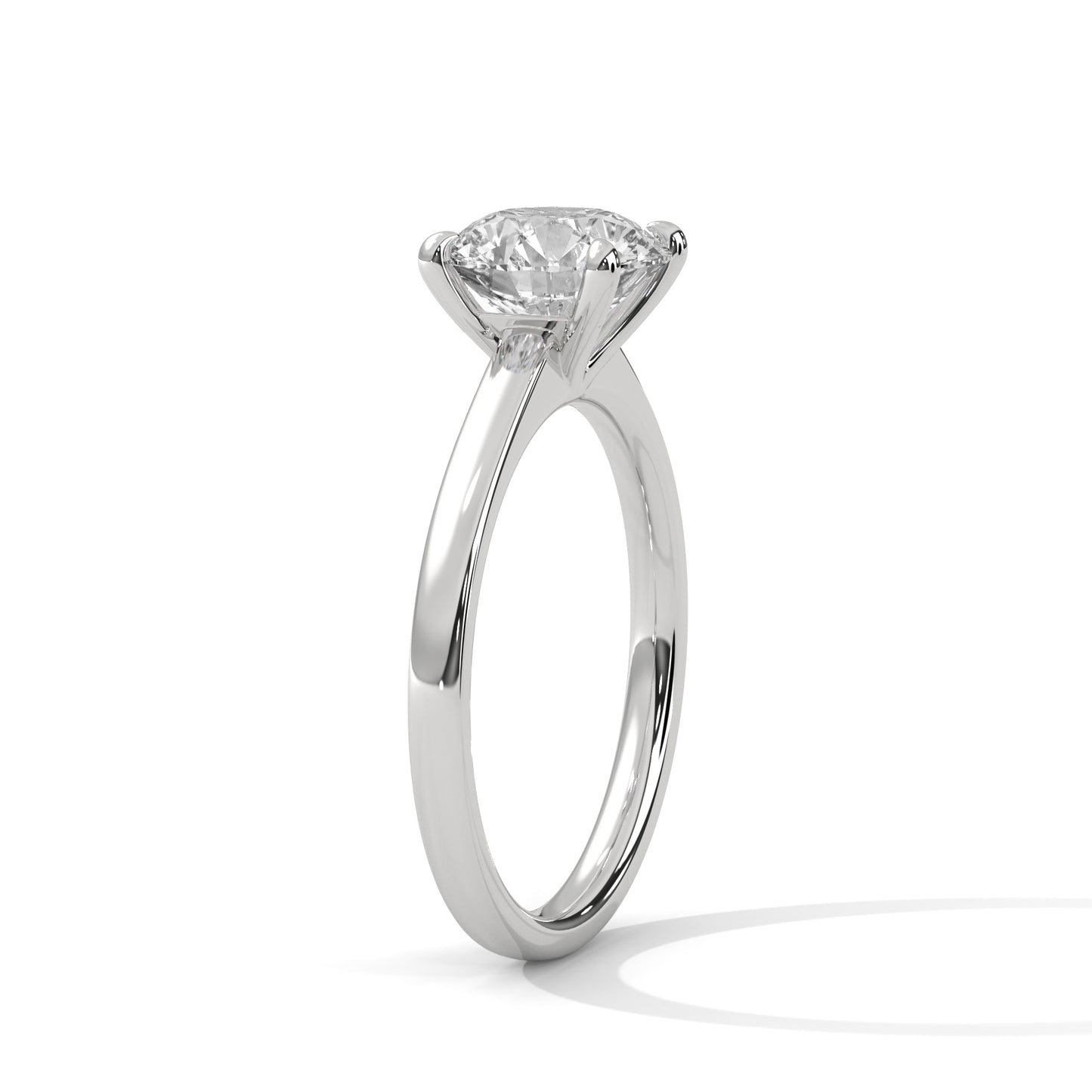 Classic Round Solitaire Engagement Ring DM-003