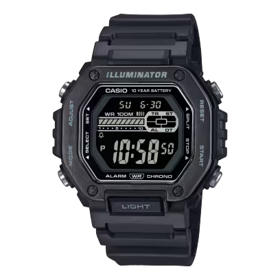 Black Casio watch MWD-110HB-1BVCF