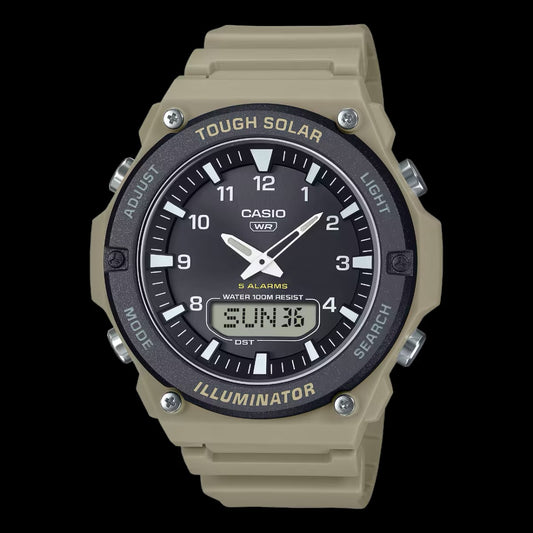 Beige Casio watch AQ-S820W-5AVCF