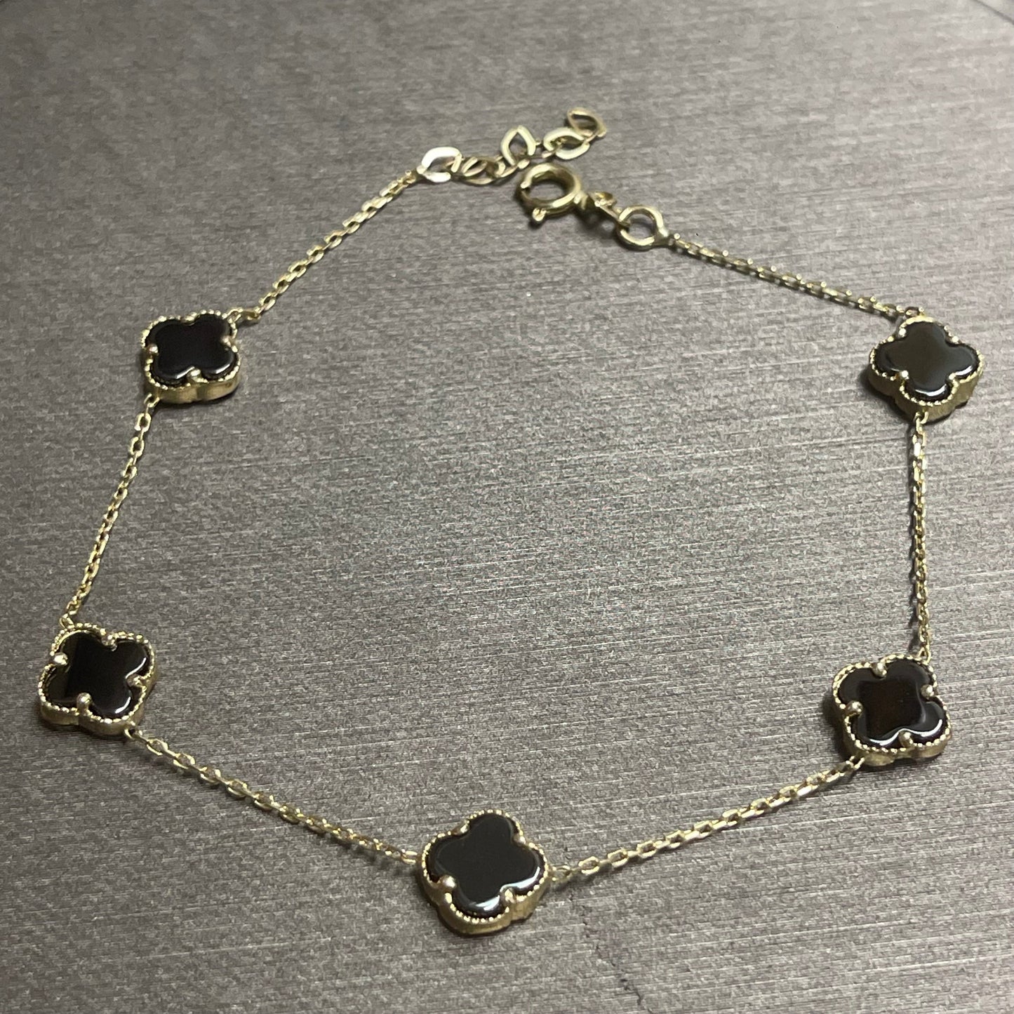 Clover Black bracelet 10k Gold 3,3g Bracelet