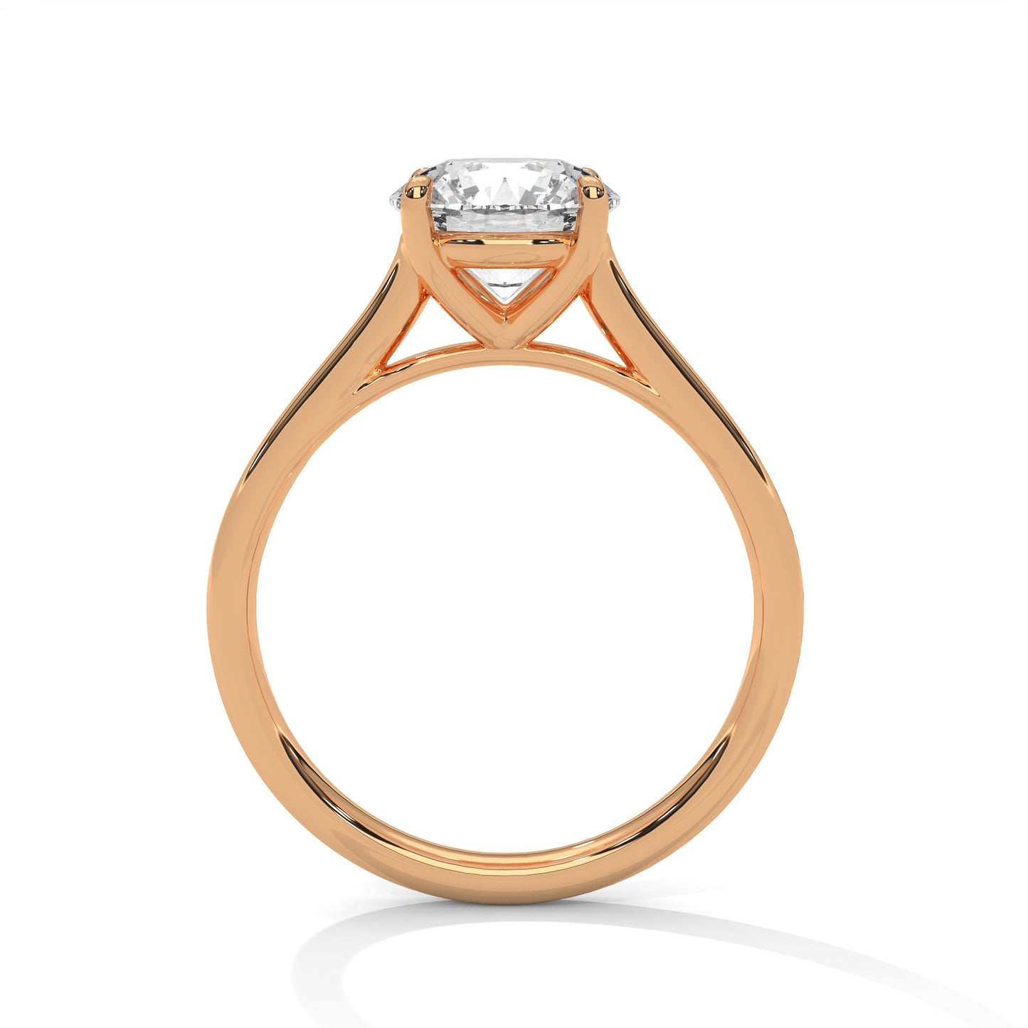 Classic Four-Prong Round Solitaire Engagement Ring DM-028