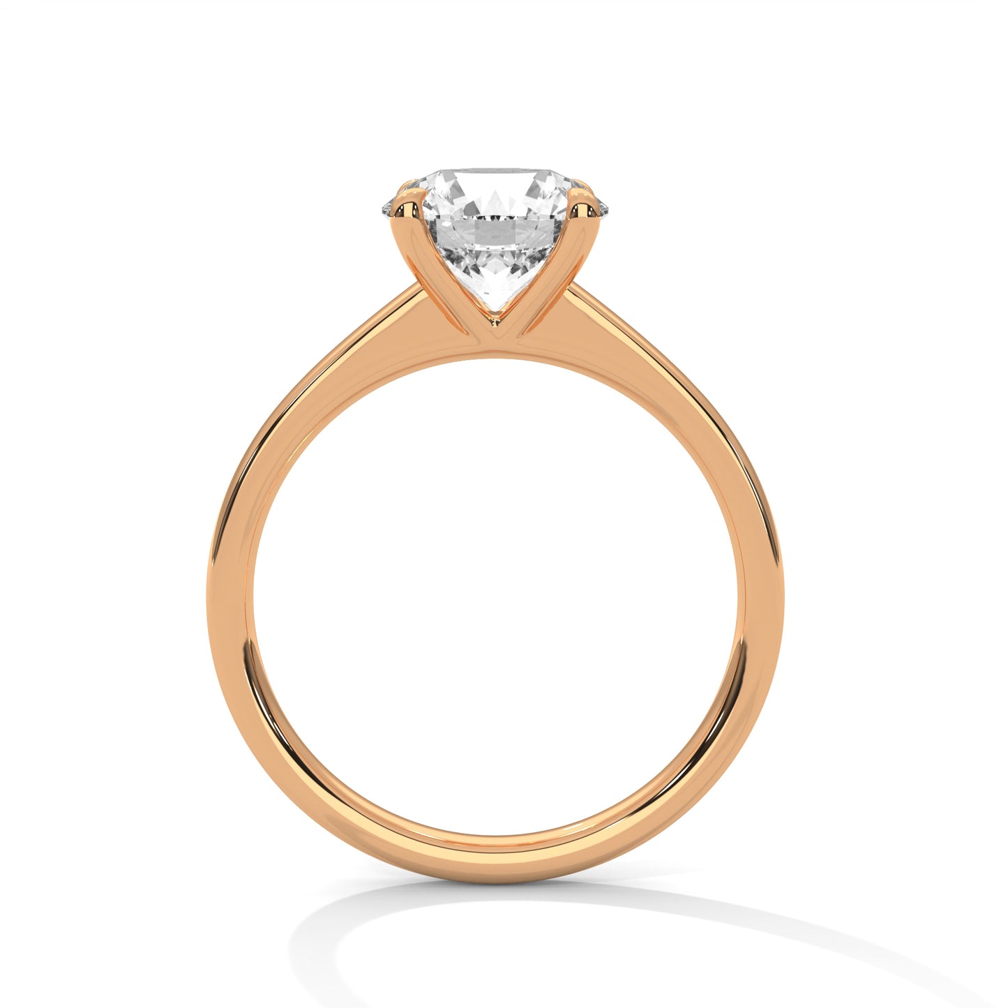 Classic Round Solitaire Engagement Ring DM-003