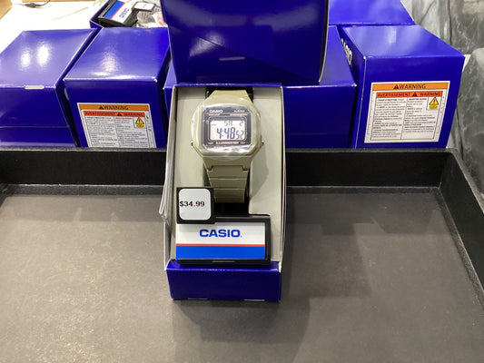 Green Casio watch W-217H-5AVCF