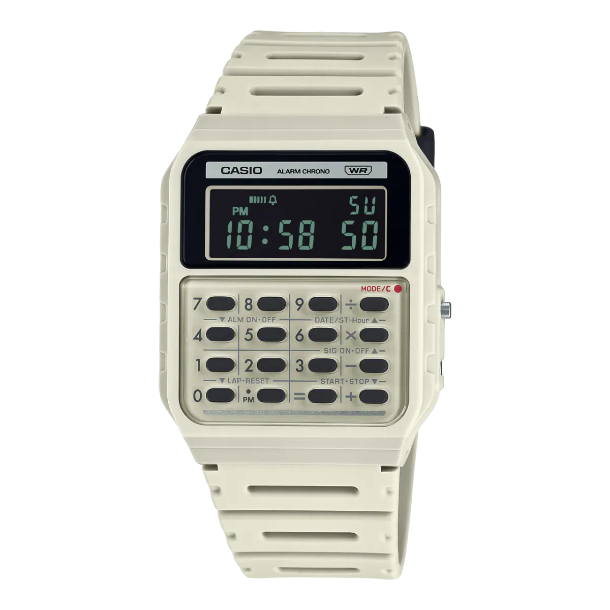 Casio CA-53WB-8BCF calculator watch retro digital grey finish built-in 8-digit calculator
