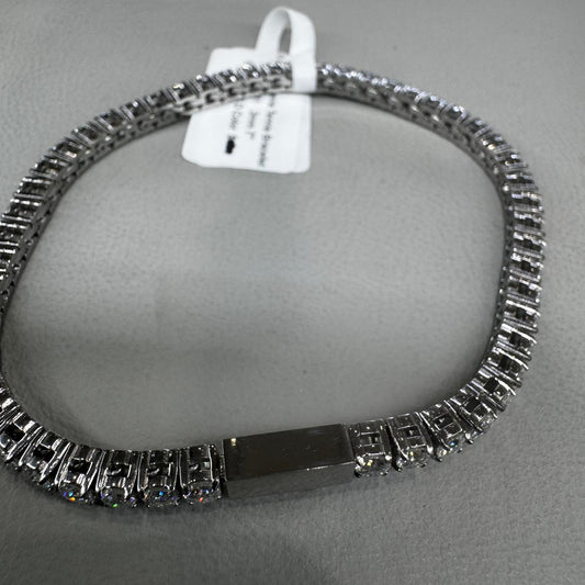 Stainless Steel Moissanite bracelet 3mm 7inch