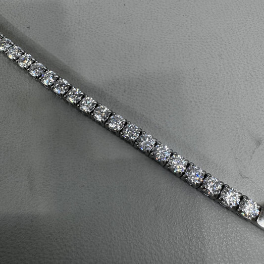 Stainless Steel Moissanite Tennis Bracelet 4mm 8inch
