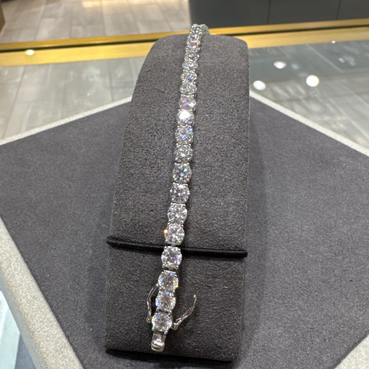 5mm Moissanite Tennis Bracelet 7 Inch - .925 Sterling Silver