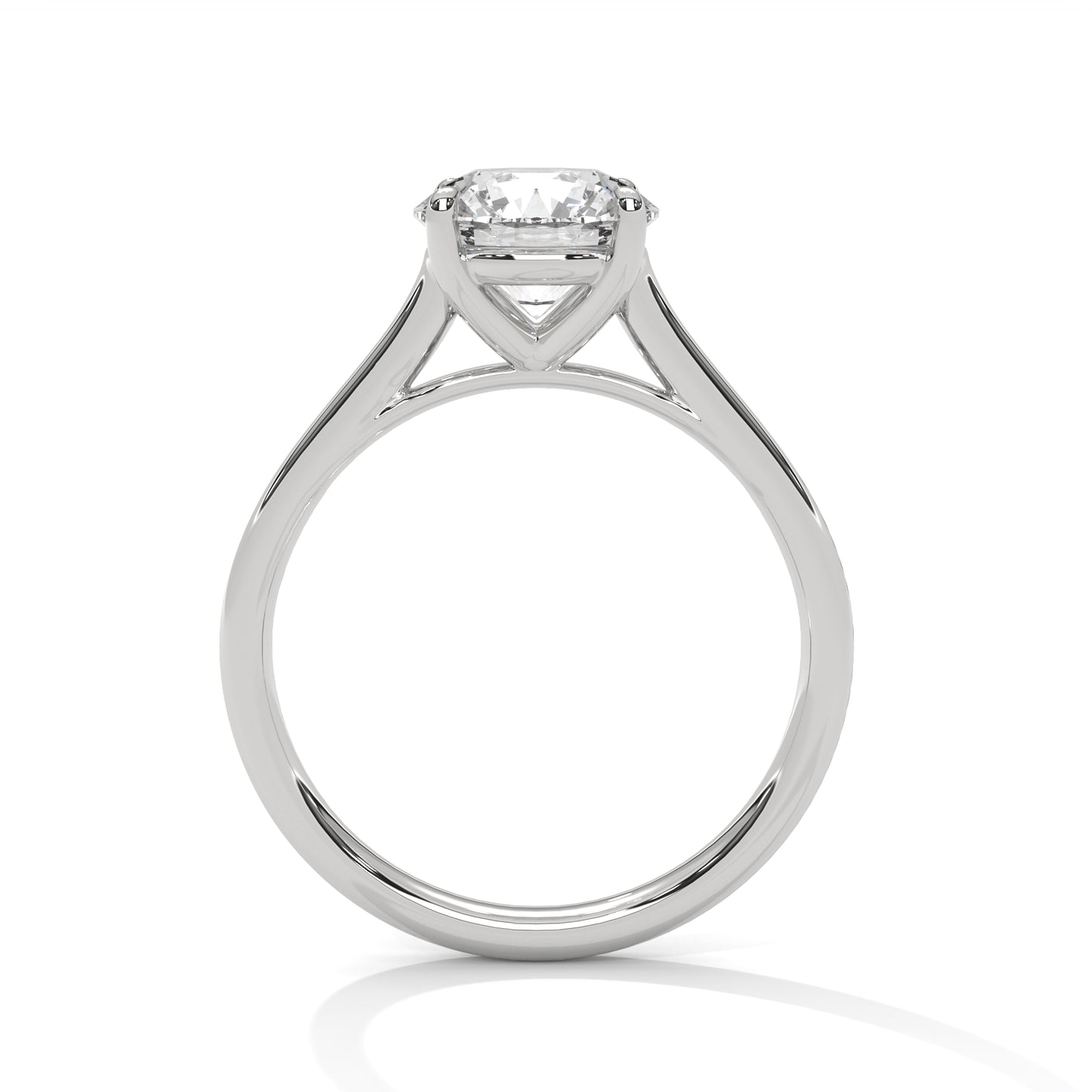 Classic Four-Prong Round Solitaire Engagement Ring DM-028