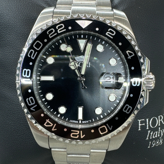 Fiori Men’s Stainless Steel 100M WR Watch with Screw Down Crown #3855 Watch